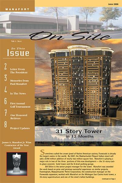 MANAFORT ON SITE NEWS: 31 STORY TOWER IN 12 MONTHS