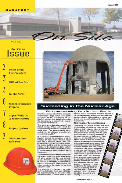 MANAFORT BROTHERS NEWSLETTER – MAY 2005 – SUCCEEDING IN THE NUCLEAR AGE