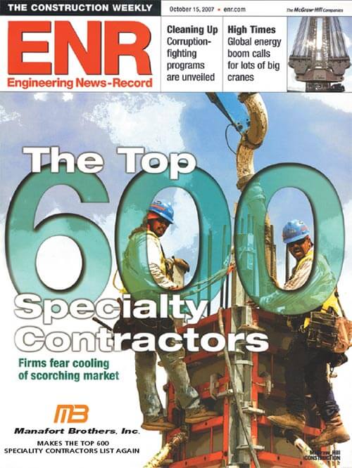 MANAFORT: TOP 600 SPECIALTY CONTRACTORS IN AMERICA 2007